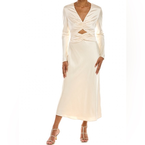 Collective Contempo Midi Dress Ivory New with Tags - Picture 3 of 5